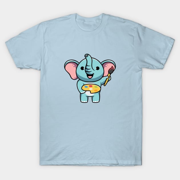 cute elephant being artist T-Shirt by Cubbone